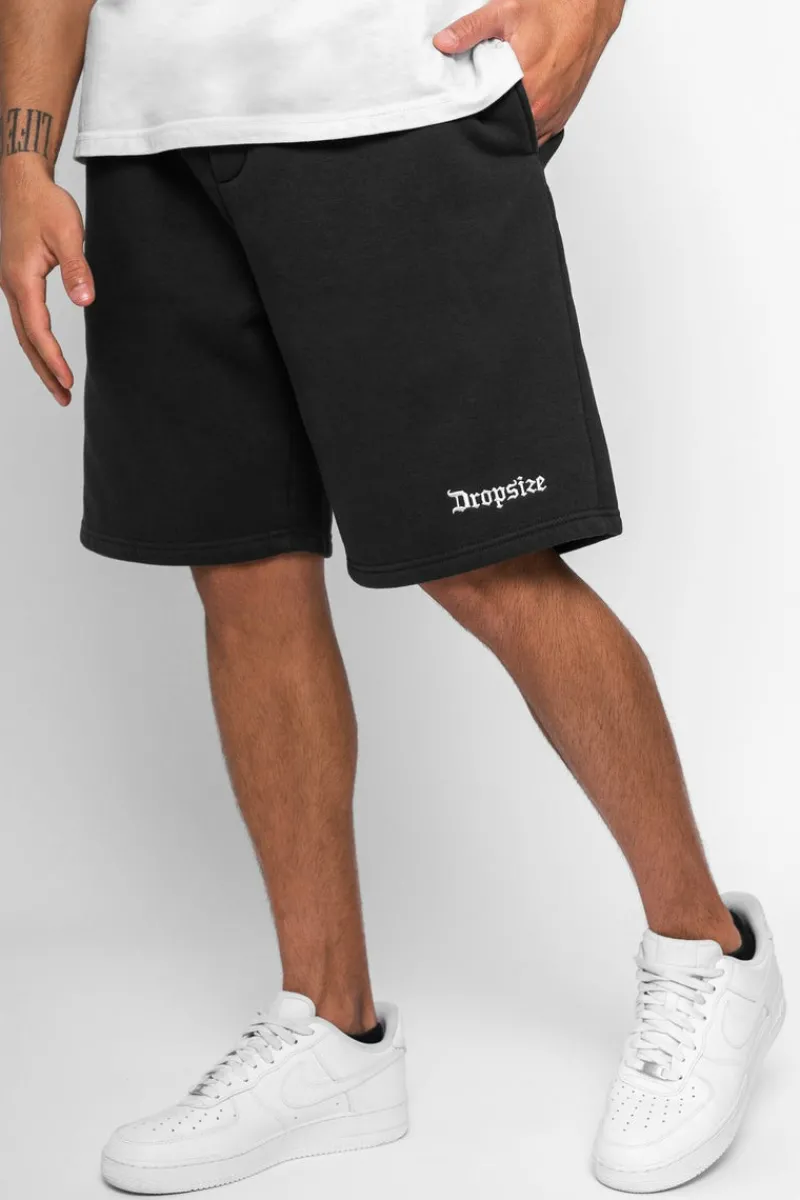 Shorts<Dropsize Heavy Sweat Embo Short Washed Black