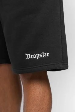 Shorts<Dropsize Heavy Sweat Embo Short Washed Black