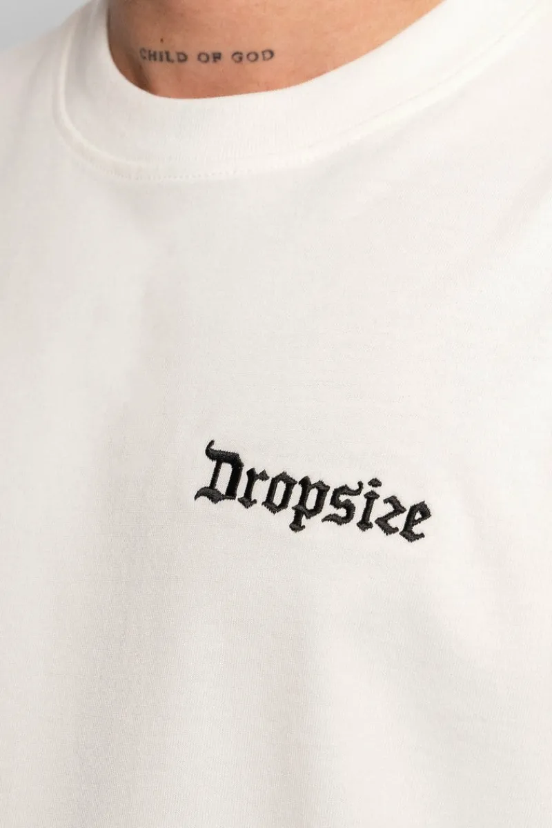 T-Shirt<Dropsize Heavy V2 Embo T-Shirt Cream White