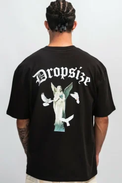 T-Shirt<Dropsize Heavy Wings Monument T-Shirt Washed Black