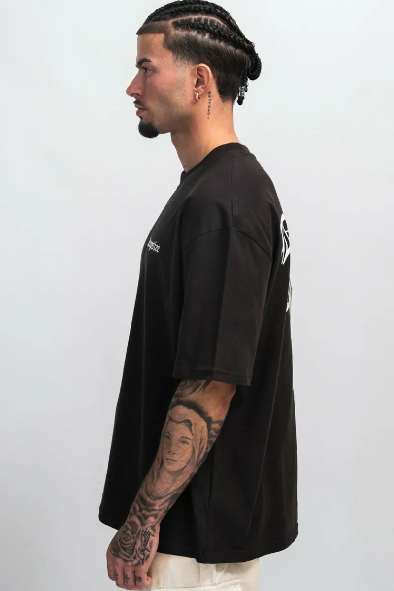 T-Shirt<Dropsize Heavy Wings Monument T-Shirt Washed Black
