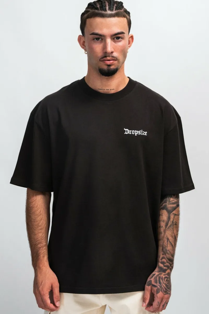 T-Shirt<Dropsize Heavy Wings Monument T-Shirt Washed Black