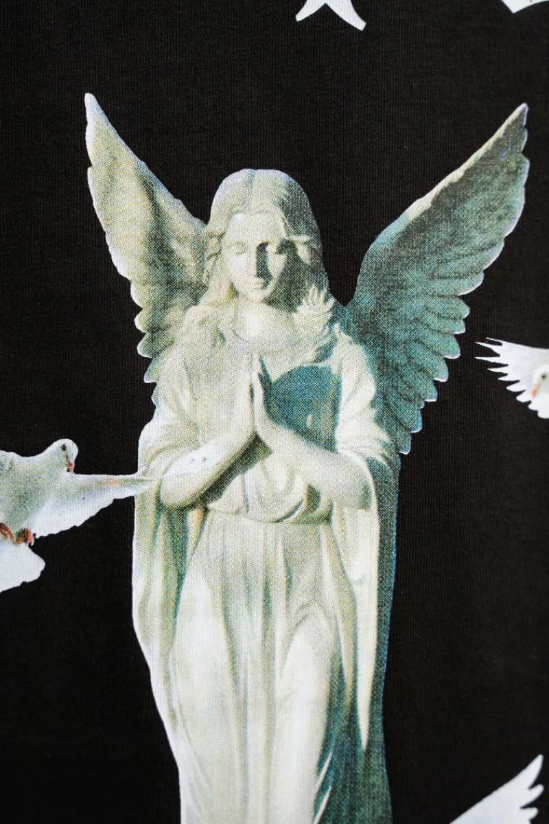 T-Shirt<Dropsize Heavy Wings Monument T-Shirt Washed Black