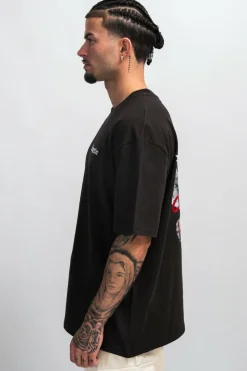 T-Shirt<Dropsize Heyvy Oversize Crew Dove T-Shirt Washed Black