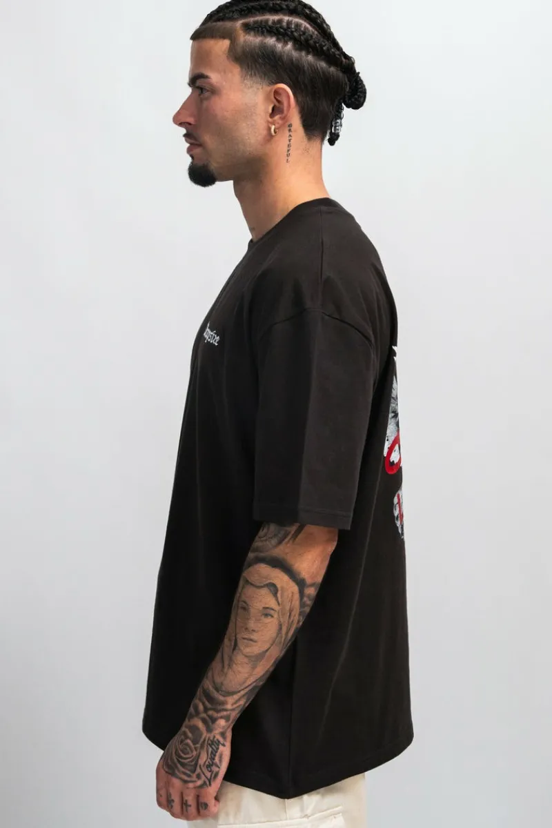 T-Shirt<Dropsize Heyvy Oversize Crew Dove T-Shirt Washed Black