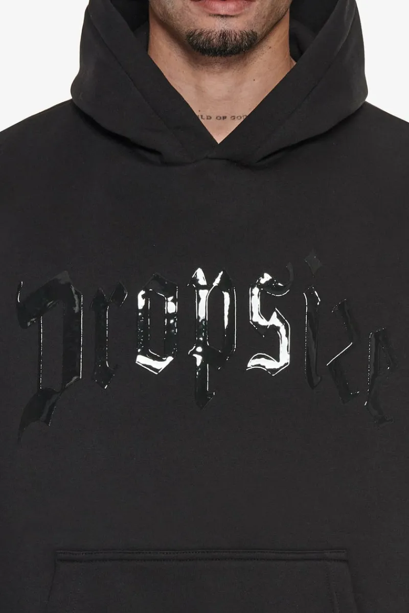 Hoodie<Dropsize Lack Print Logo Hoodie Black