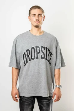 T-Shirt<Dropsize Logo Design Heavy T-Shirt Heather Grey