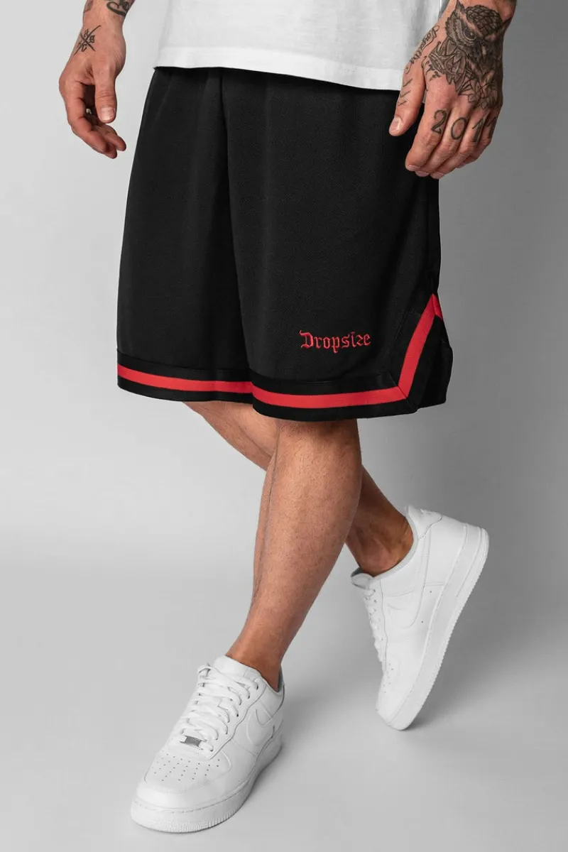 Shorts<Dropsize Logo Mesh Short Black/Red