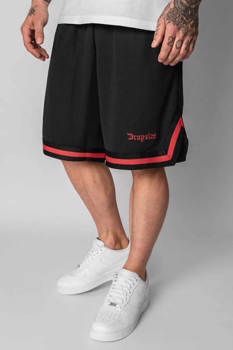 Shorts<Dropsize Logo Mesh Short Black/Red