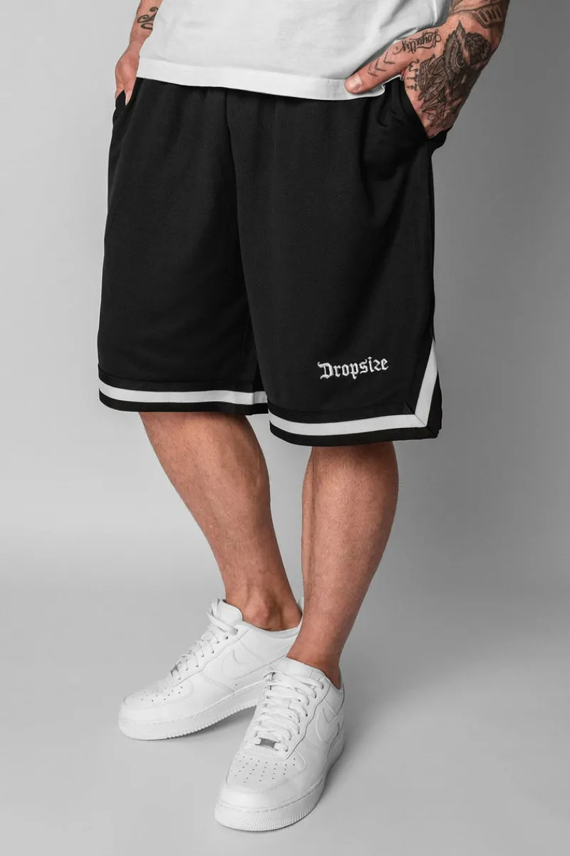 Shorts<Dropsize Logo Mesh Short Black/White