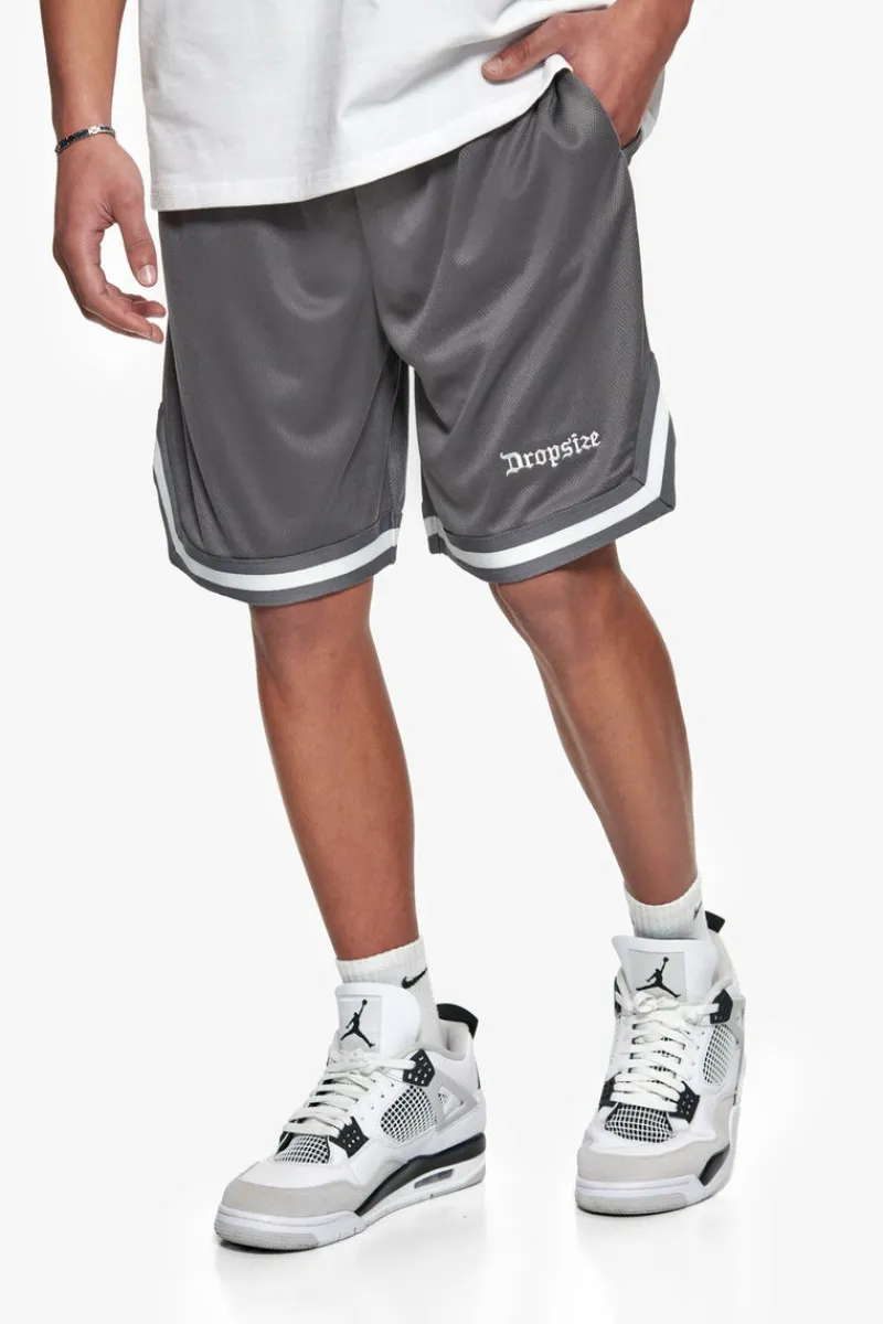 Shorts<Dropsize Logo Mesh Short Steel Grey