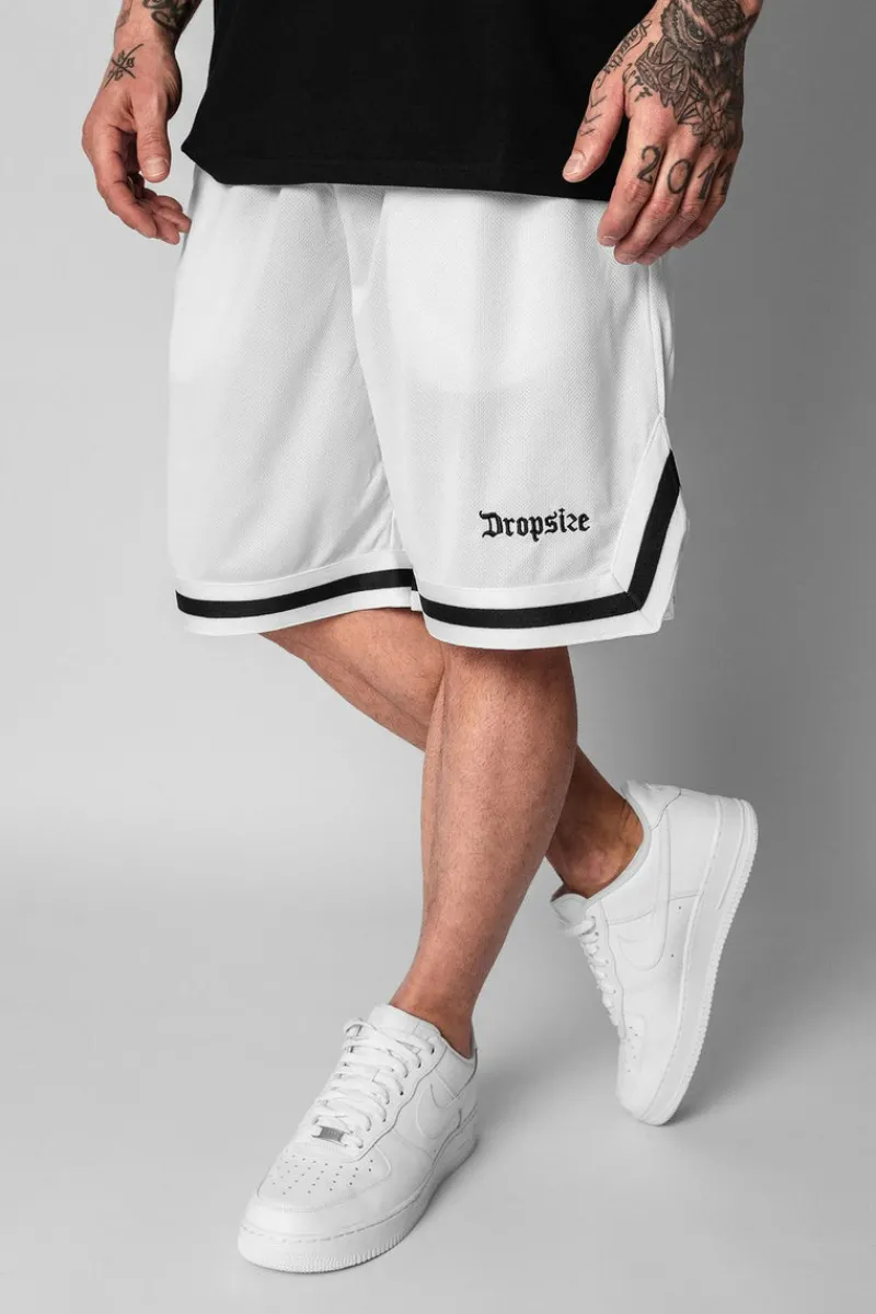 Shorts<Dropsize Logo Mesh Short White/Black