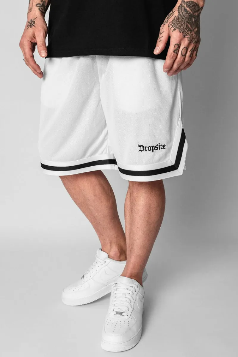 Shorts<Dropsize Logo Mesh Short White/Black