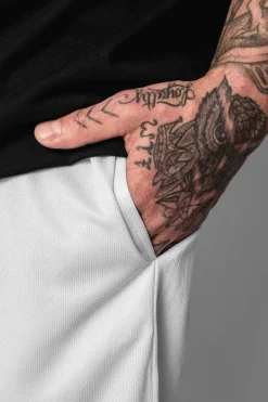 Shorts<Dropsize Logo Mesh Short White/Black