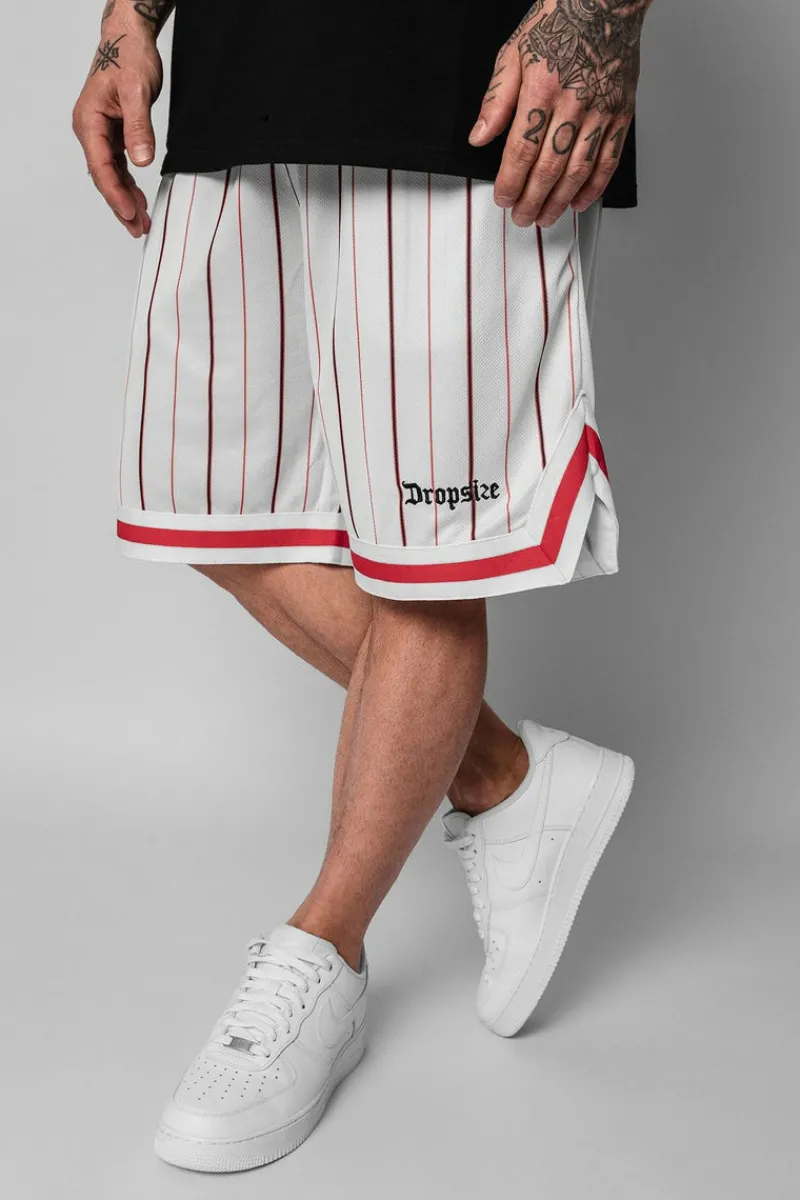 Shorts<Dropsize Logo Stripe Mesh Short White