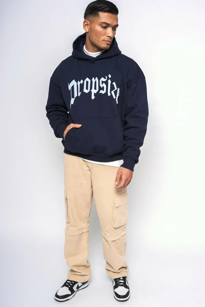 Cargos<Dropsize Loose Fit Cargo Jeans Cream White