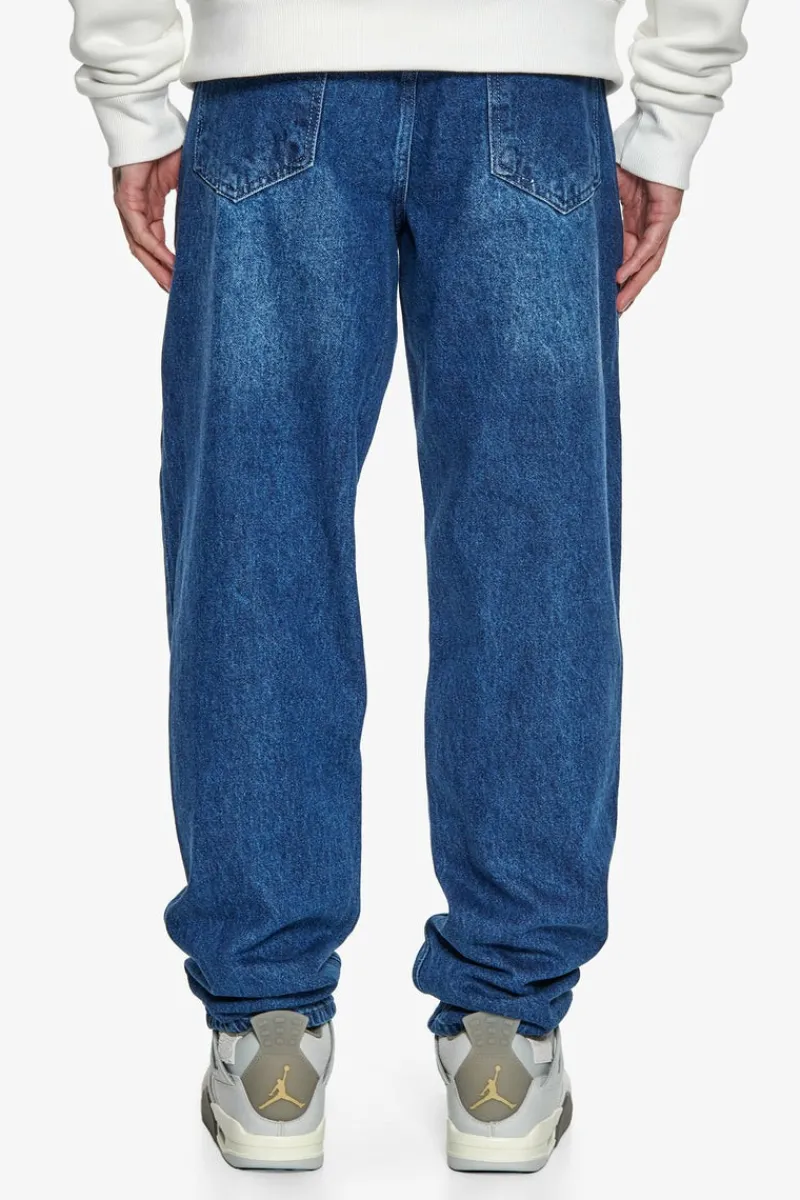 Jeans<Dropsize Loose Fit Monogram Jeans Dark Blue