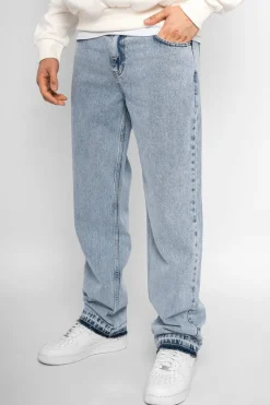 Jeans<Dropsize Loose Open Hem Jeans Light Blue