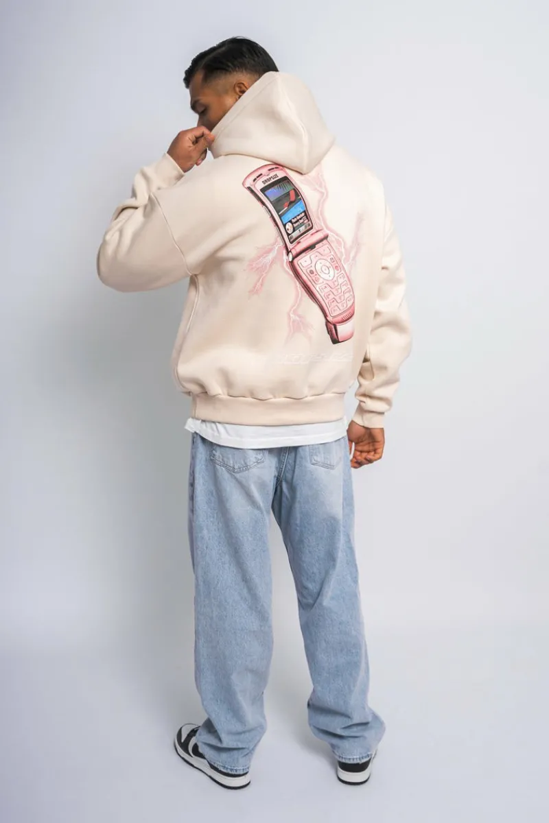 Hoodie<Dropsize Mobile Phone Design Hoodie Coconut Milk