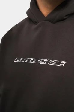 Hoodie<Dropsize Mobile Phone Design Hoodie Washed Black