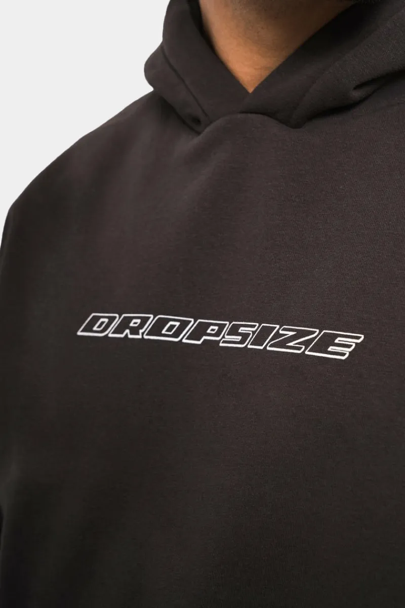 Hoodie<Dropsize Mobile Phone Design Hoodie Washed Black