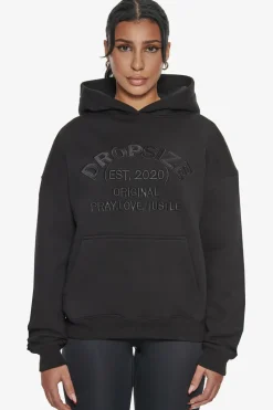 Frauen<Dropsize Pray Love Hustle Embo Hoodie Black