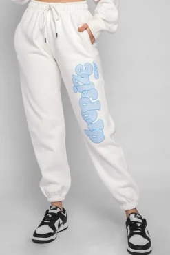 Frauen<Dropsize Puffer Print Jogger Baby Blue Cream White
