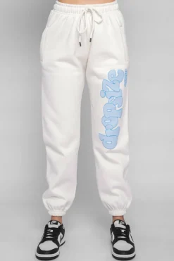Frauen<Dropsize Puffer Print Jogger Baby Blue Cream White