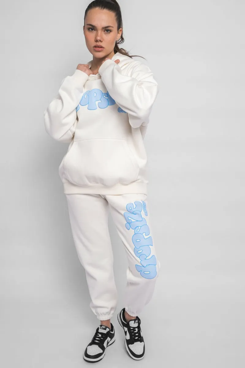 Frauen<Dropsize Puffer Print Jogger Baby Blue Cream White