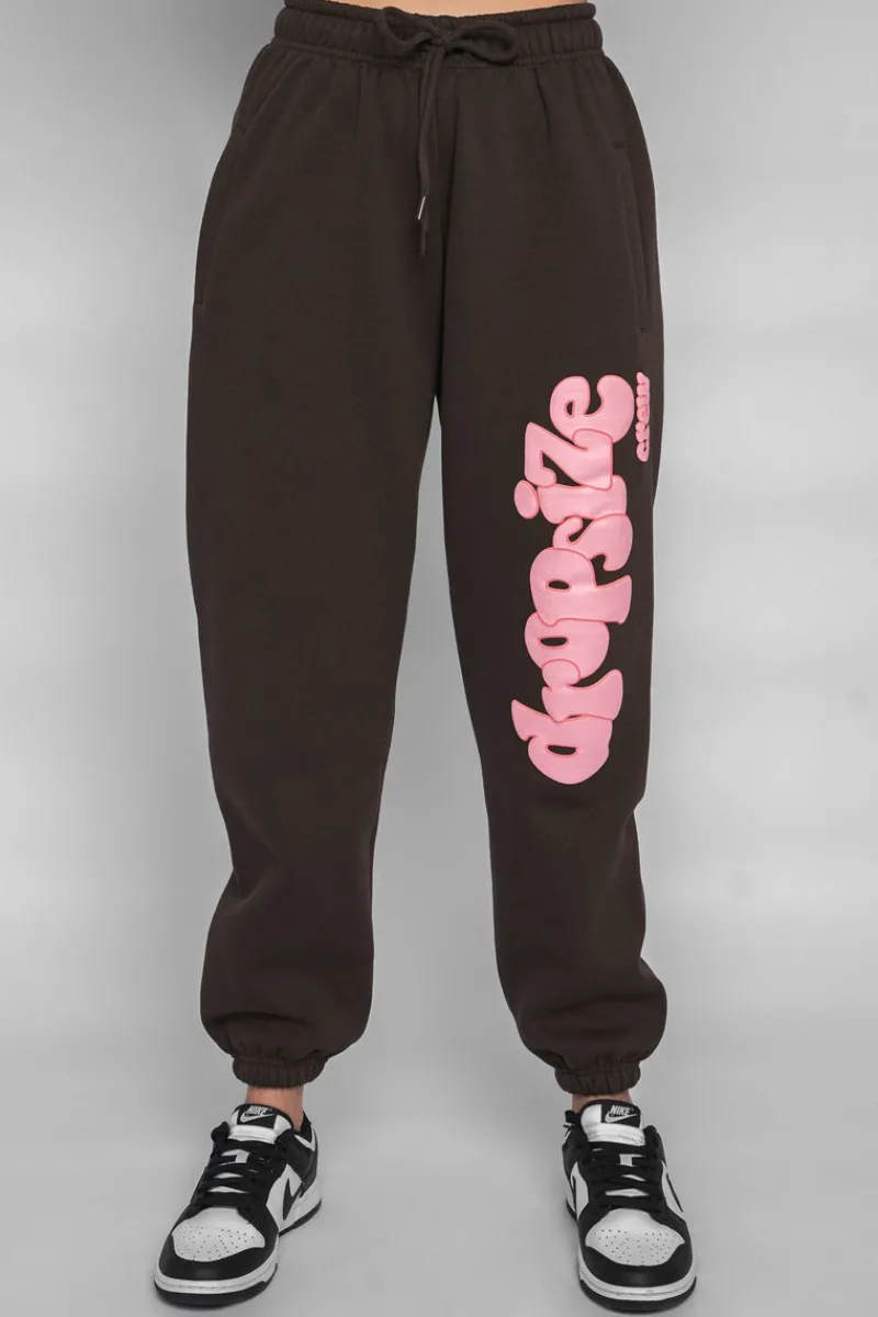 Frauen<Dropsize Puffer Print Jogger Pink Chocolate Brown