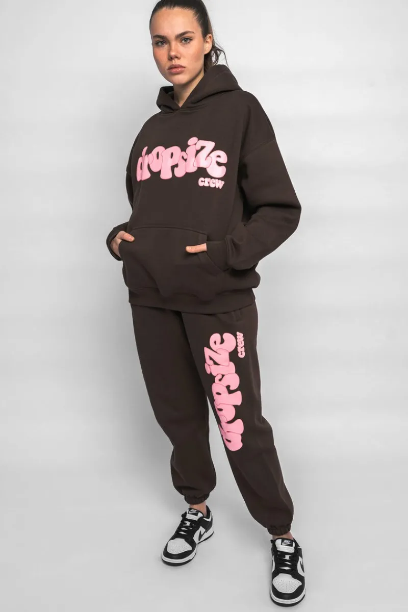 Frauen<Dropsize Puffer Print Jogger Pink Chocolate Brown