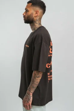 T-Shirt<Dropsize Records'' T-Shirt Washed Black