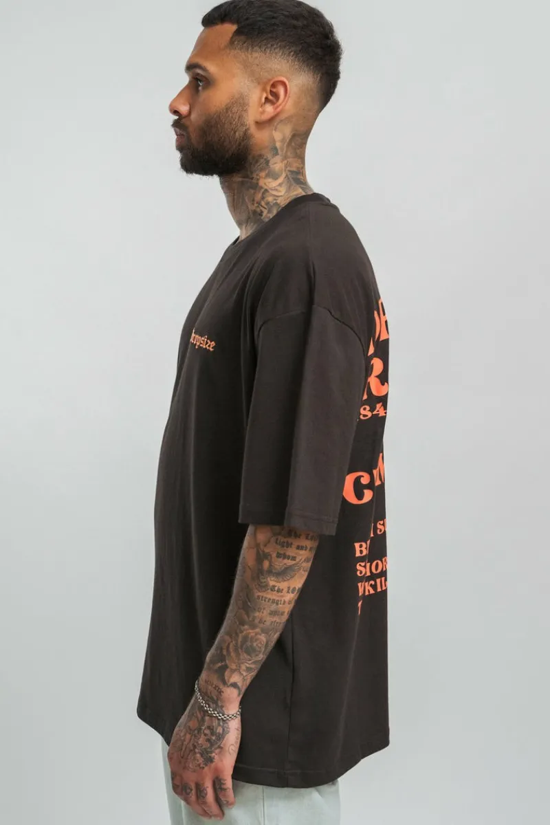 T-Shirt<Dropsize Records'' T-Shirt Washed Black