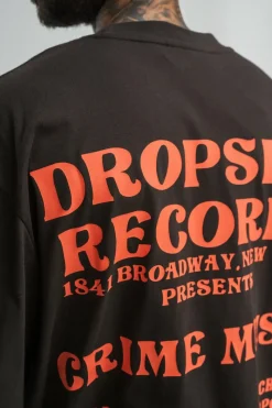 T-Shirt<Dropsize Records'' T-Shirt Washed Black