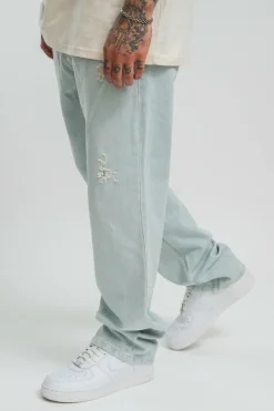 Jeans<Dropsize Ripped Loose Fit Jeans Light Blue