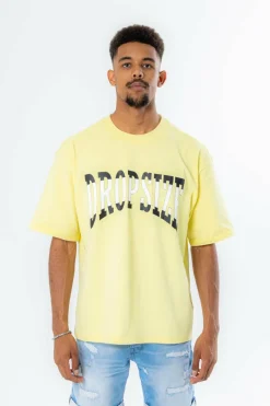 T-Shirt<Dropsize Split Design Heavy T-Shirt Yellow