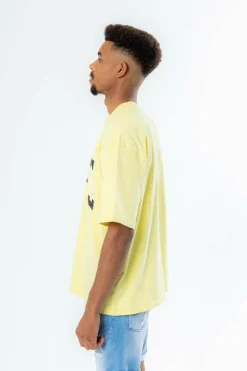 T-Shirt<Dropsize Split Design Heavy T-Shirt Yellow