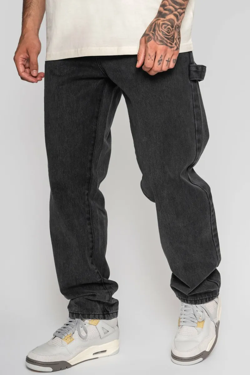 Jeans<Dropsize Straight Fit Jeans Washed Grey