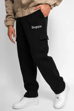 Jogging<Dropsize Straight Leg Cargo Sweat Pants Black
