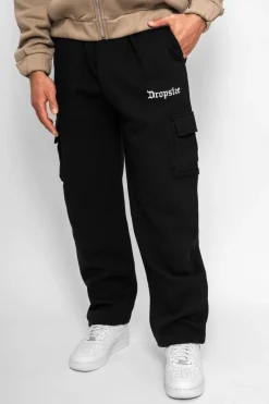 Jogging<Dropsize Straight Leg Cargo Sweat Pants Black