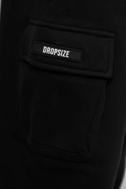 Jogging<Dropsize Straight Leg Cargo Sweat Pants Black