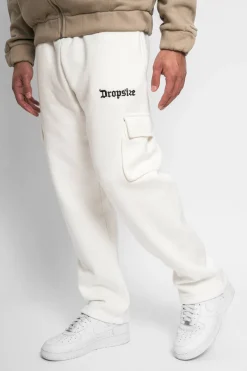 Cargos<Dropsize Straight Leg Cargo Sweat Pants Cream