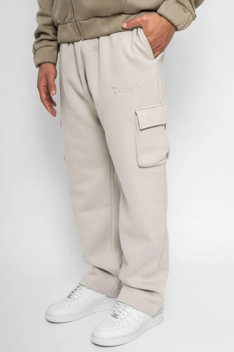 Cargos<Dropsize Straight Leg Cargo Sweat Pants Moon Beam