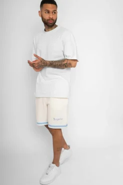 Shorts<Dropsize Stripe Short V2 Creme Babyblue