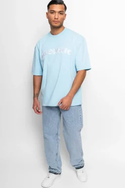 T-Shirt<Dropsize Super Heavy Front Embo T-Shirt Baby Blue