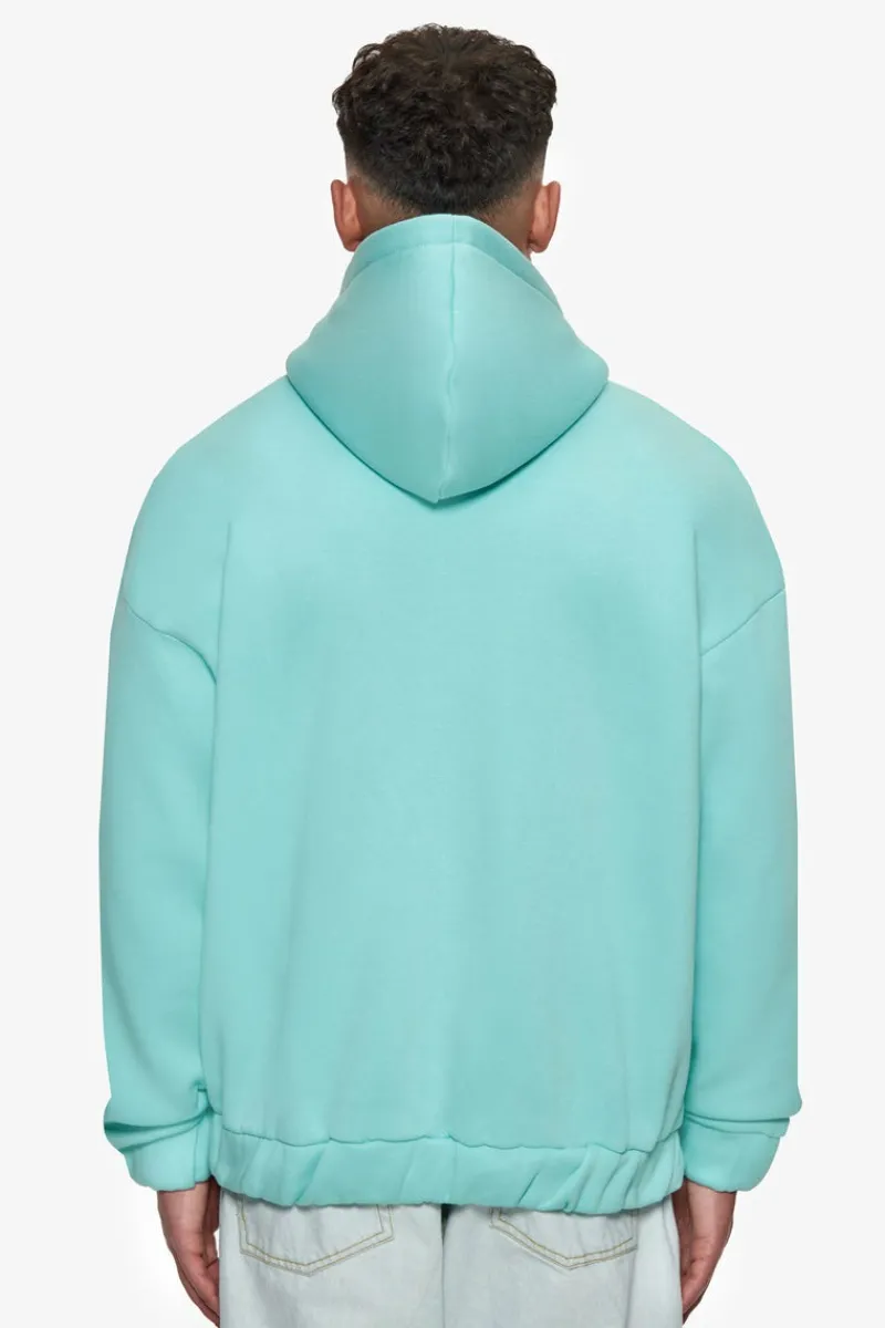 Zipper<Dropsize Super Heavy Overisze Blank Zip Hoodie Turquoise