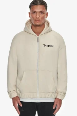 Zipper<Dropsize Super Heavy Oversize Blank Zip Hoodie Coconut Milk