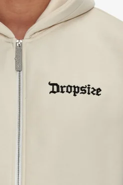 Zipper<Dropsize Super Heavy Oversize Blank Zip Hoodie Coconut Milk