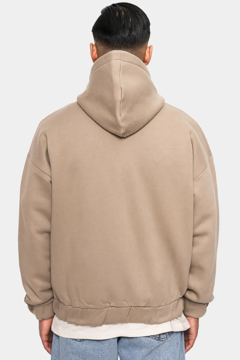 Zipper<Dropsize Super Heavy Oversize Blank Zip Hoodie Weathered Teak