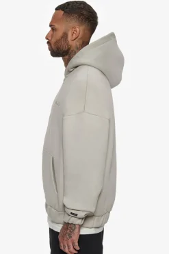 Zipper<Dropsize Super Heavy Oversize Blank Zip Hoodie Moon Beam